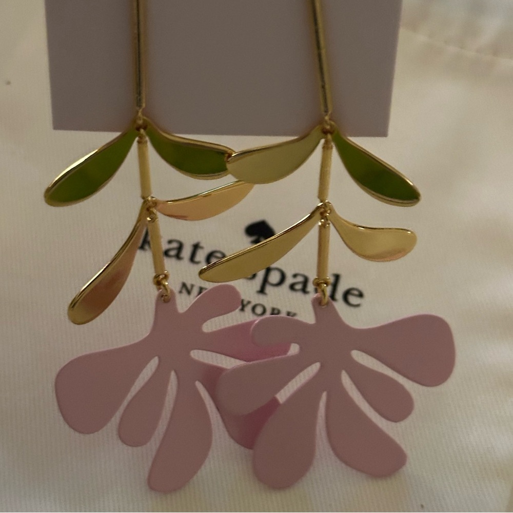 Kate spade long Flower botanical garden linear Earrings - Picture 7 of 11